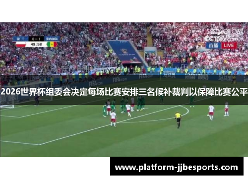 2026世界杯组委会决定每场比赛安排三名候补裁判以保障比赛公平